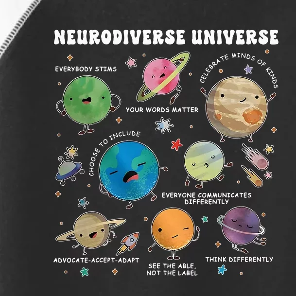 Neurodiverse Universe Space Planet Special Education Teacher Toddler Fine Jersey T-Shirt