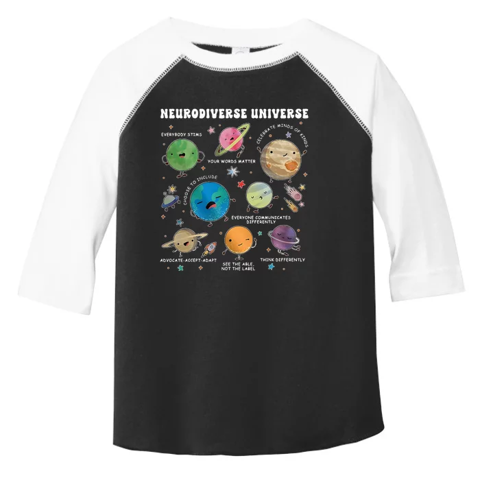 Neurodiverse Universe Space Planet Special Education Teacher Toddler Fine Jersey T-Shirt