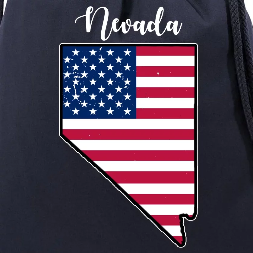 Nevada United States Map Drawstring Bag