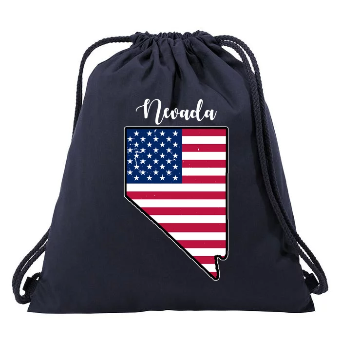 Nevada United States Map Drawstring Bag