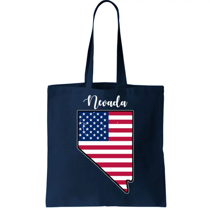 Nevada United States Map Tote Bag