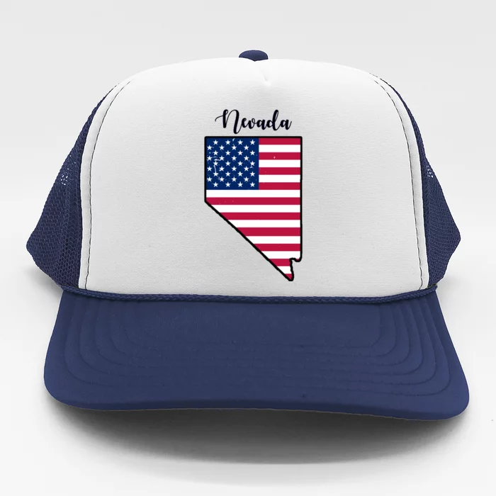 Nevada United States Map Trucker Hat