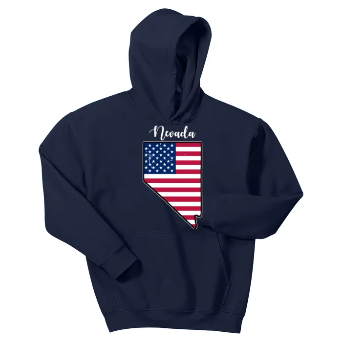 Nevada United States Map Kids Hoodie