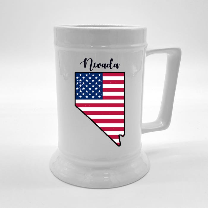 Nevada United States Map Front & Back Beer Stein