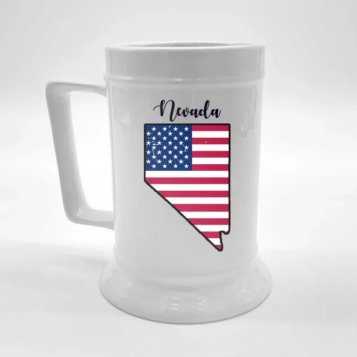 Nevada United States Map Front & Back Beer Stein