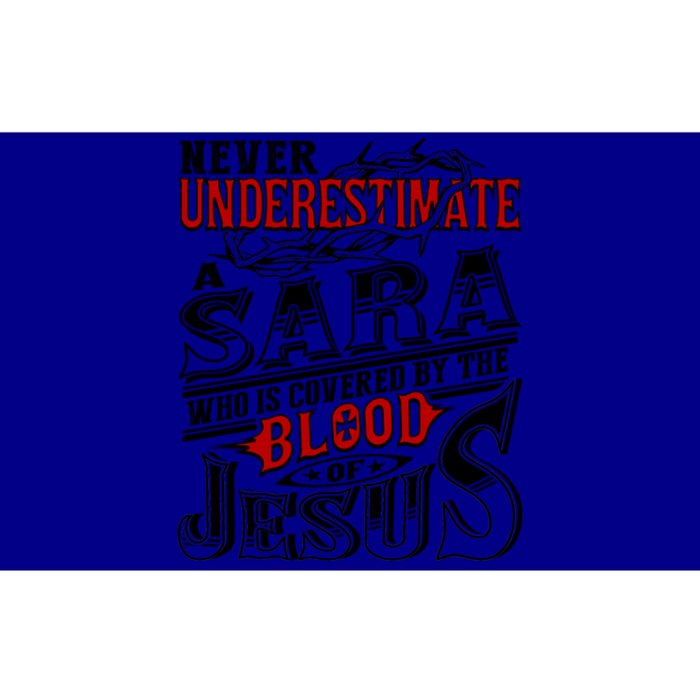 Never Underestimate Sara Family Name Funny Gift Bumper Sticker