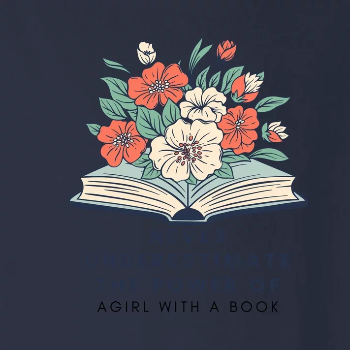 Never Underestimate The Power Of A Girl With A Book Toddler Long Sleeve Shirt