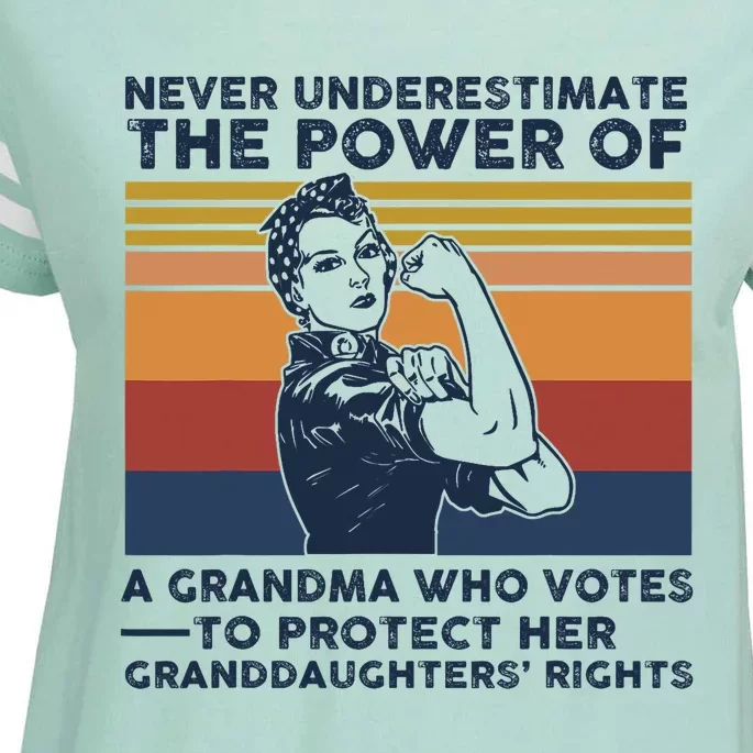 Never Underestimate The Power Of A Grandma Who Votes Enza Ladies Jersey Football T-Shirt