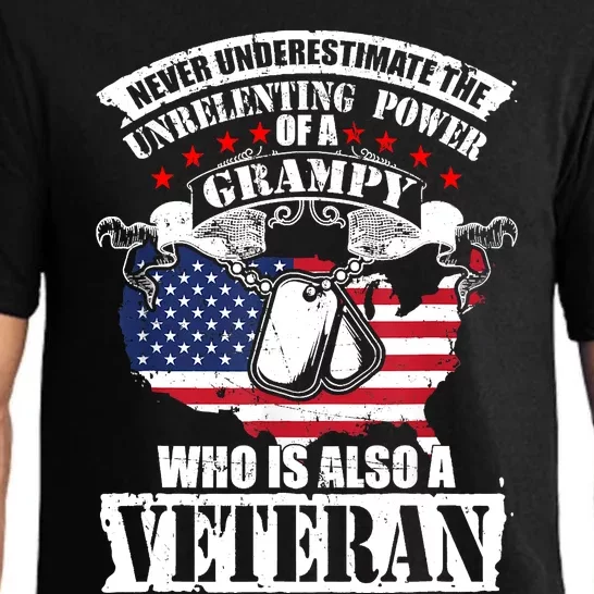 Never Underestimate The Unrelenting Power Of Veteran Grampy Pajama Set