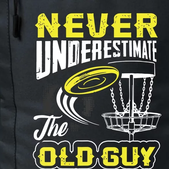 Never Underestimate The Old Guy Funny Disc Golf Frisbee Gift Daily Commute Backpack