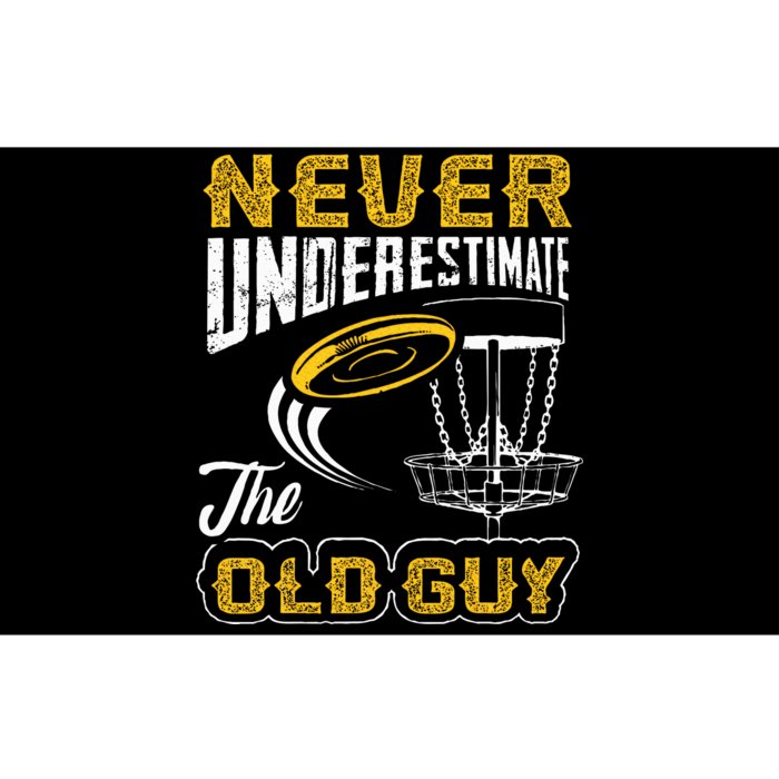 Never Underestimate The Old Guy Funny Disc Golf Frisbee Gift Bumper Sticker