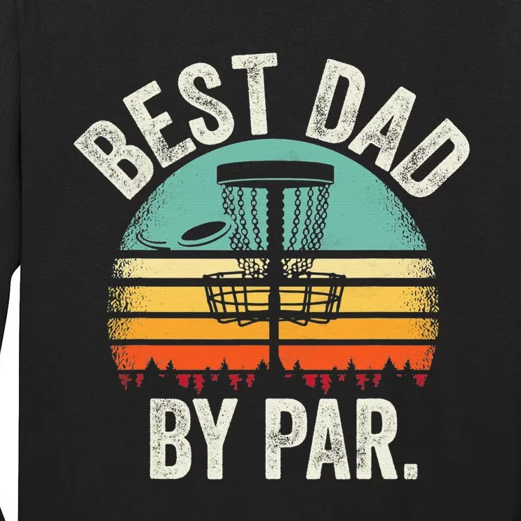 Never Underestimate The Old Guy Funny Disc Golf Dad Frisbee Tall Long Sleeve T-Shirt