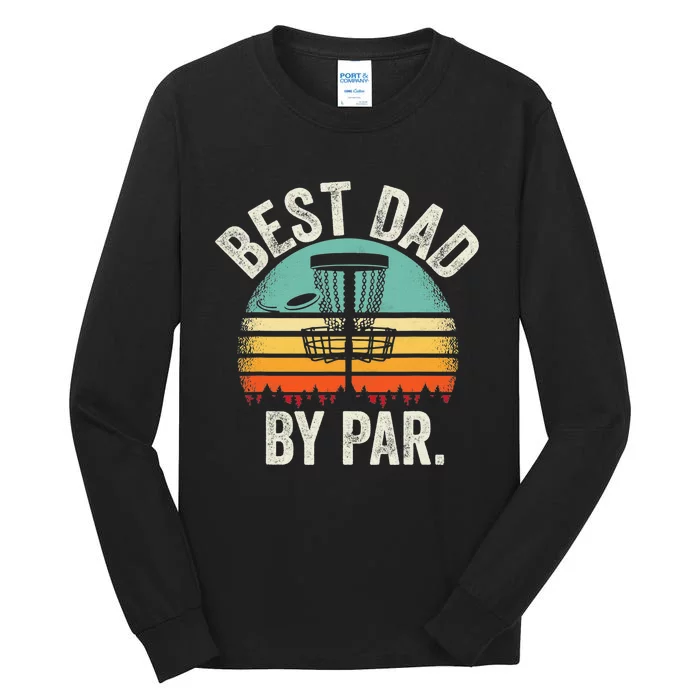 Never Underestimate The Old Guy Funny Disc Golf Dad Frisbee Tall Long Sleeve T-Shirt