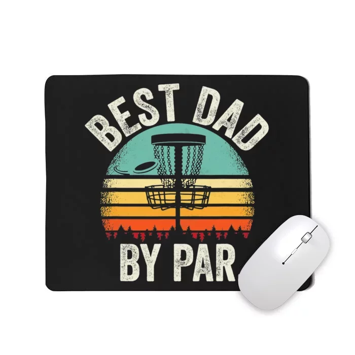 Never Underestimate The Old Guy Funny Disc Golf Dad Frisbee Mousepad