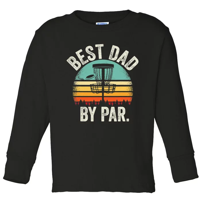 Never Underestimate The Old Guy Funny Disc Golf Dad Frisbee Toddler Long Sleeve Shirt