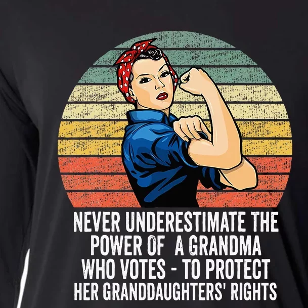 Never Underestimate The Power Of A Grandma Who Votes Cooling Performance Long Sleeve Crew