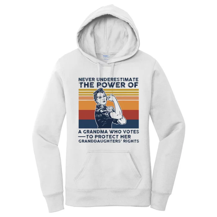 Never Underestimate The Power Of A Grandma Who Votes Women's Pullover Hoodie