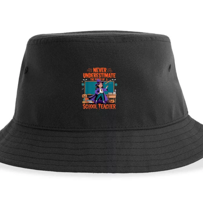 Never Underestimate The Power Of A Teacher Halloween 2024 Sustainable Bucket Hat