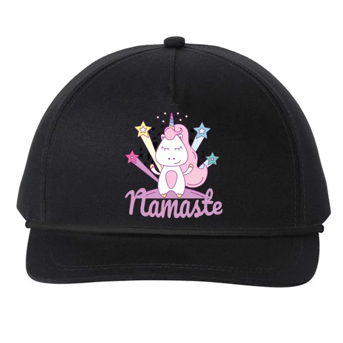 Namaste Unicorn Tee For Kids Girls Yoga Snapback Five-Panel Rope Hat