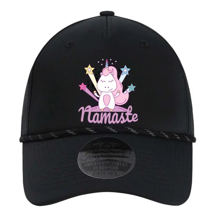 Namaste Unicorn Tee For Kids Girls Yoga Performance The Dyno Cap