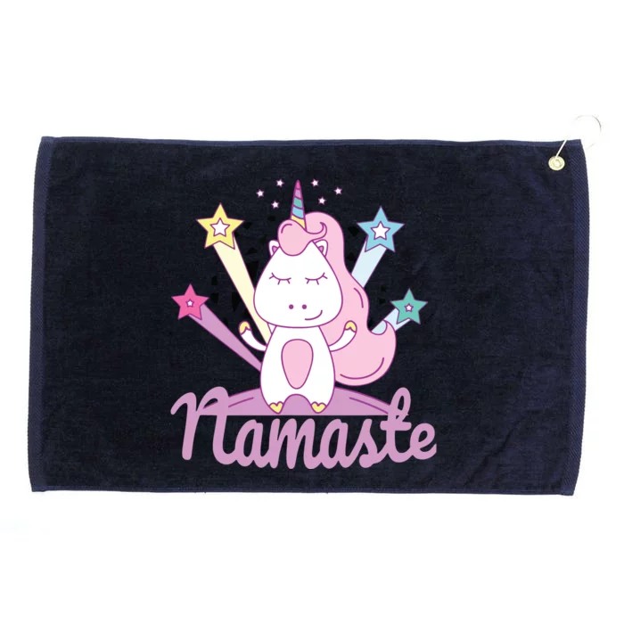 Namaste Unicorn Tee For Kids Girls Yoga Grommeted Golf Towel