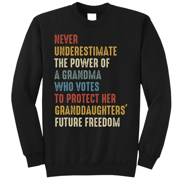 Never Underestimate The Power Of A Grandma Tall Sweatshirt