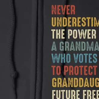 Never Underestimate The Power Of A Grandma Who Votes Full Zip Hoodie