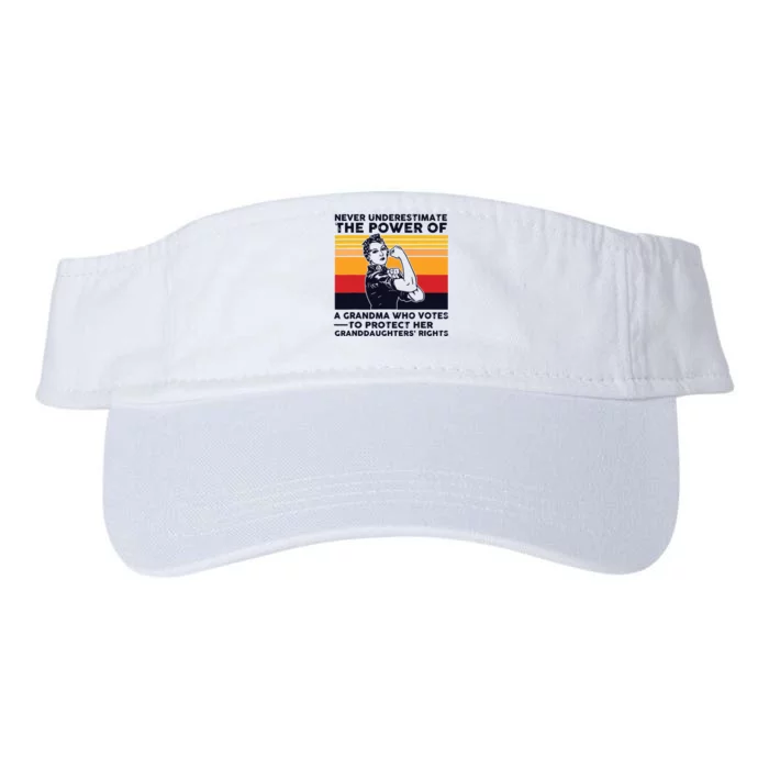 Never Underestimate The Power Of A Grandma Who Votes Valucap Bio-Washed Visor