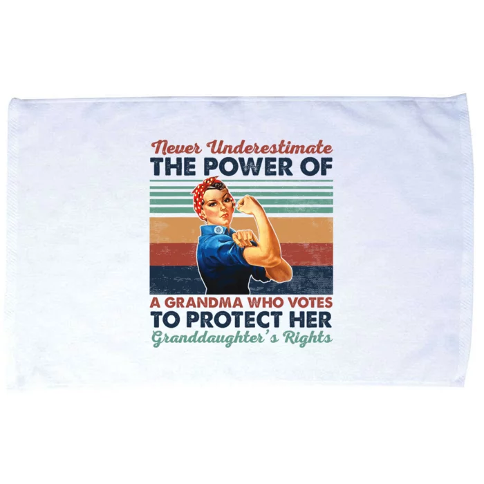 Never Underestimate The Power Of A Grandma Who Votes Microfiber Hand Towel