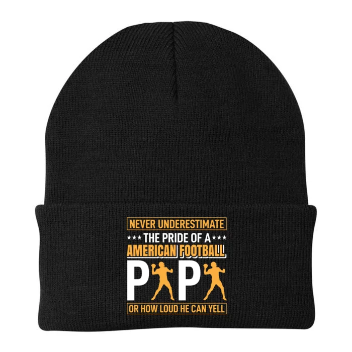 Never Underestimate The Pride Of A American Football Papa Knit Cap Winter Beanie