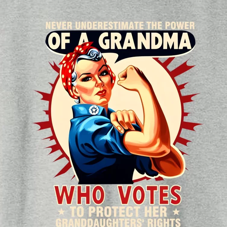 Never Underestimate The Power Of A Grandma Who Votes Graphic Women's Crop Top Tee