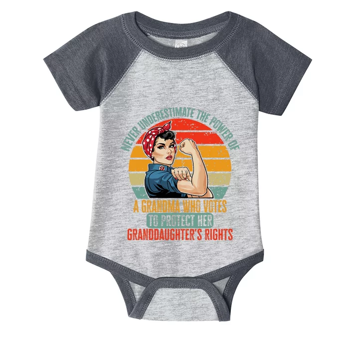 Never Underestimate The Power Of A Grandma Who Votes Infant Baby Jersey Bodysuit