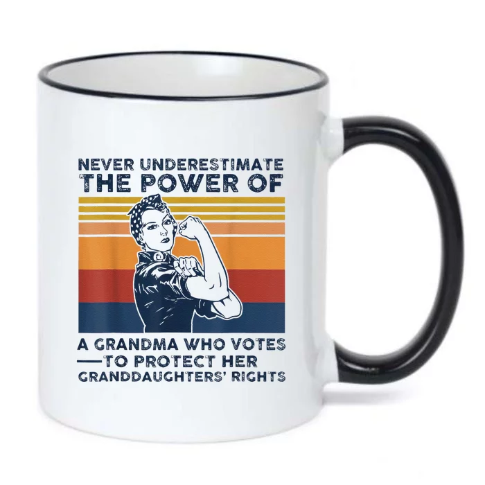 Never Underestimate The Power Of A Grandma Who Votes Black Color Changing Mug