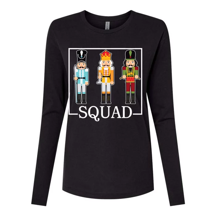 Nutcracker Squad Funny Christmas Womens Cotton Relaxed Long Sleeve T-Shirt