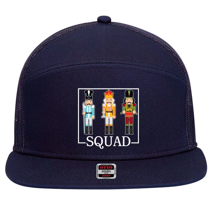 Nutcracker Squad Funny Christmas 7 Panel Mesh Trucker Snapback Hat