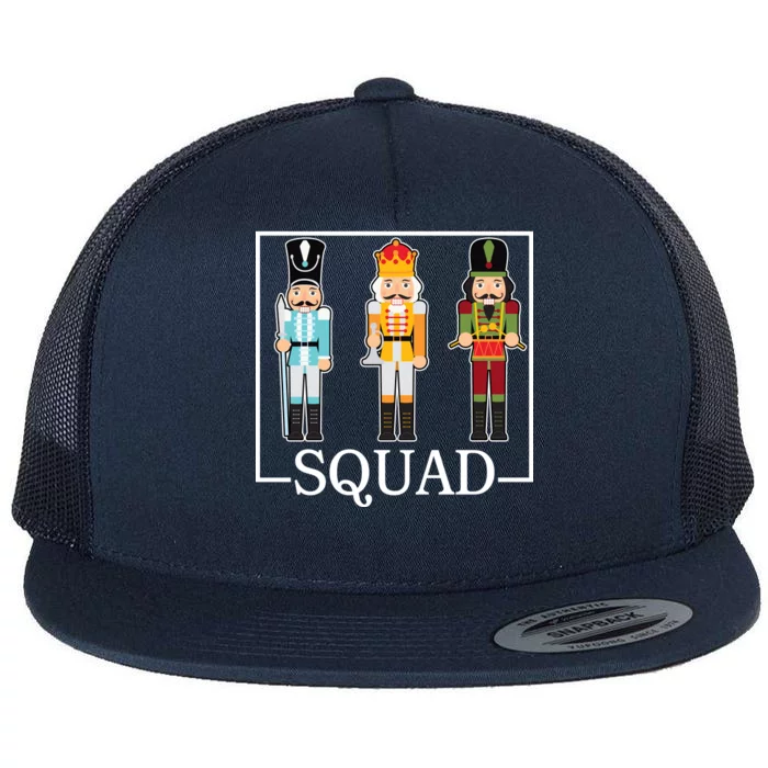 Nutcracker Squad Funny Christmas Flat Bill Trucker Hat