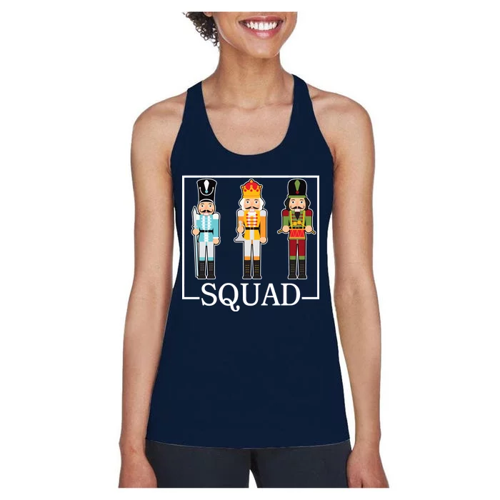 Nutcracker Squad Funny Christmas Women's Racerback Tank