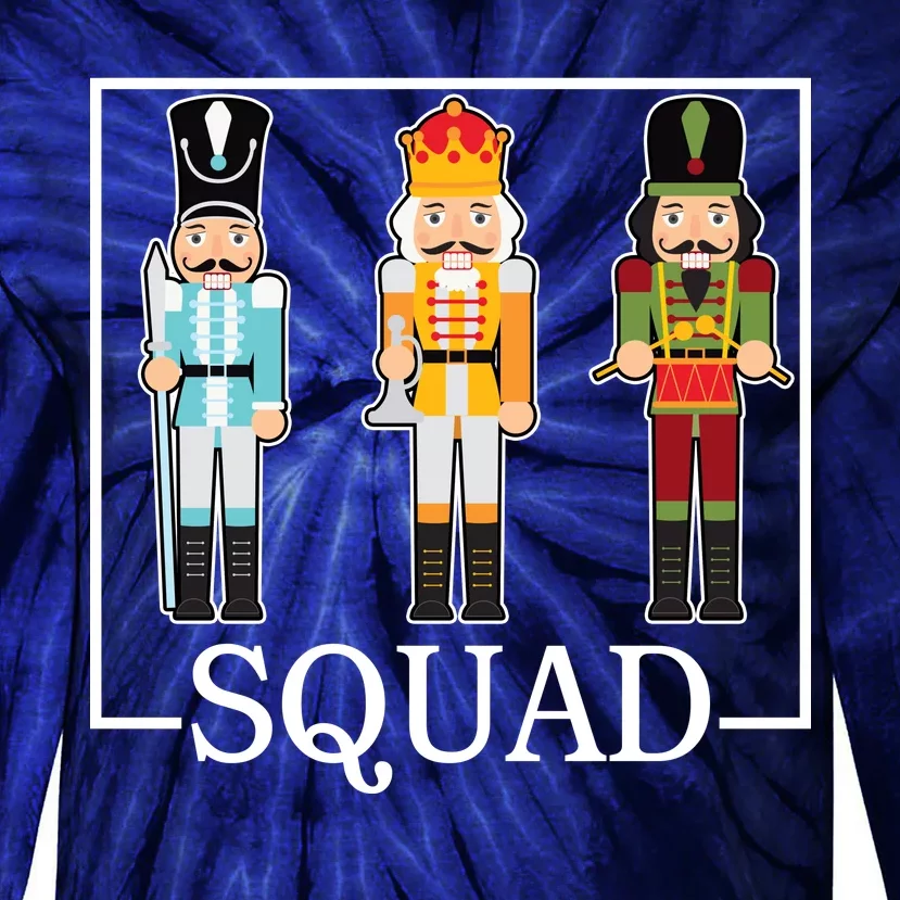 Nutcracker Squad Funny Christmas Tie-Dye Long Sleeve Shirt