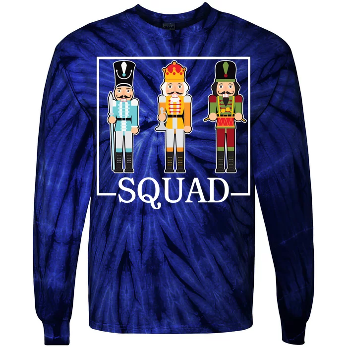 Nutcracker Squad Funny Christmas Tie-Dye Long Sleeve Shirt