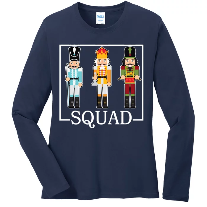 Nutcracker Squad Funny Christmas Ladies Long Sleeve Shirt