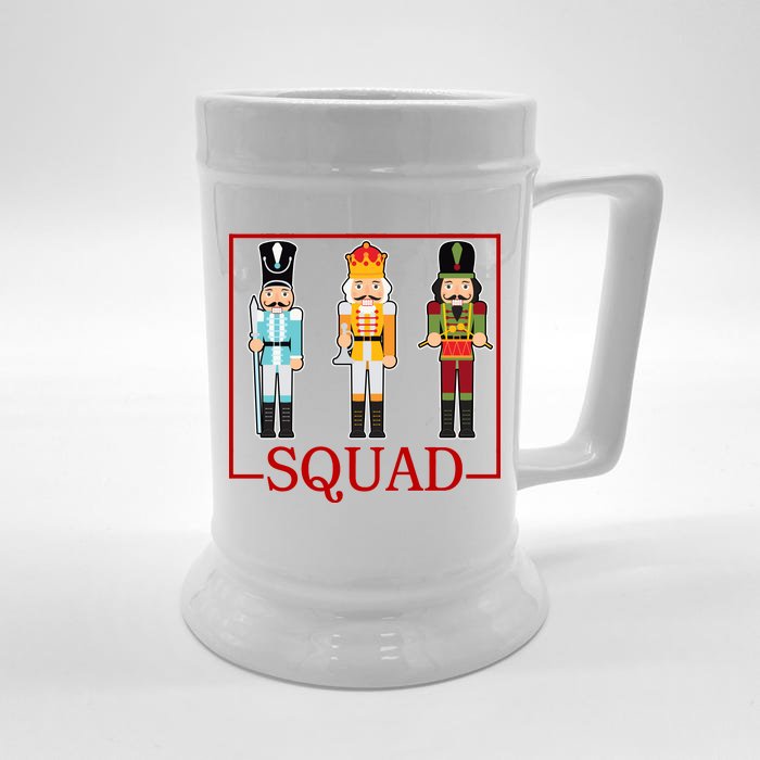 Nutcracker Squad Funny Christmas Front & Back Beer Stein