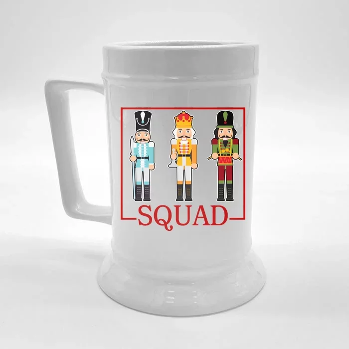 Nutcracker Squad Funny Christmas Front & Back Beer Stein