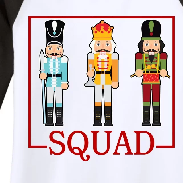 Nutcracker Squad Funny Christmas Women's Tri-Blend 3/4-Sleeve Raglan Shirt