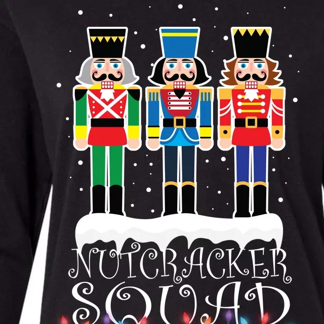 Nutcracker Squad Holiday Ballet Dance Christmas Womens Cotton Relaxed Long Sleeve T-Shirt