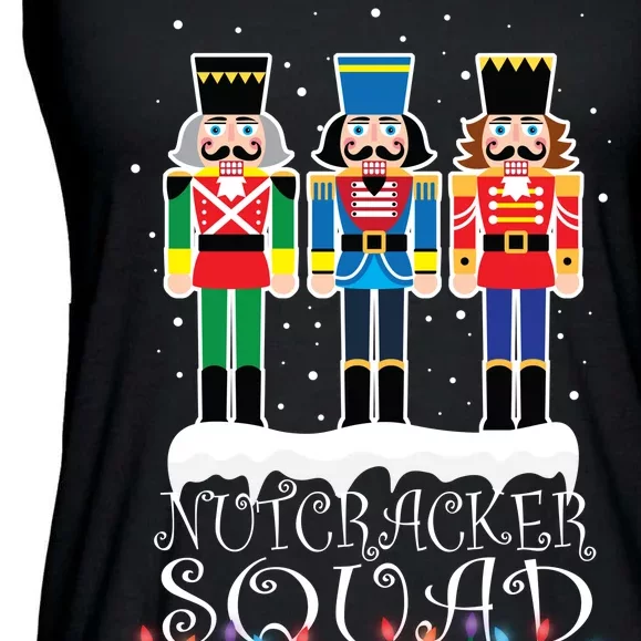 Nutcracker Squad Holiday Ballet Dance Christmas Ladies Essential Flowy Tank