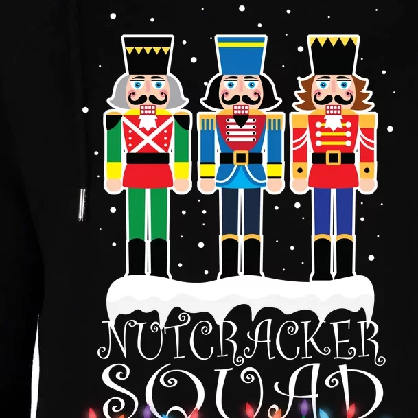 Nutcracker Squad Holiday Ballet Dance Christmas Womens Funnel Neck Pullover Hood