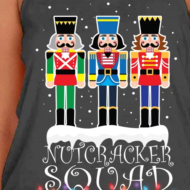 Nutcracker Squad Holiday Ballet Dance Christmas Women's Knotted Racerback Tank