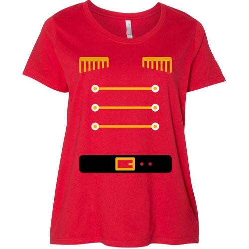 Nutcracker Uniform Toys Soldier Christmas Women's Plus Size T-Shirt