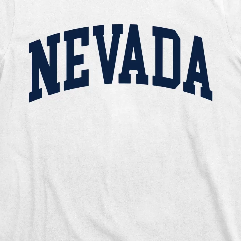 Nevada Usa Varsity Style Blue Text T-Shirt