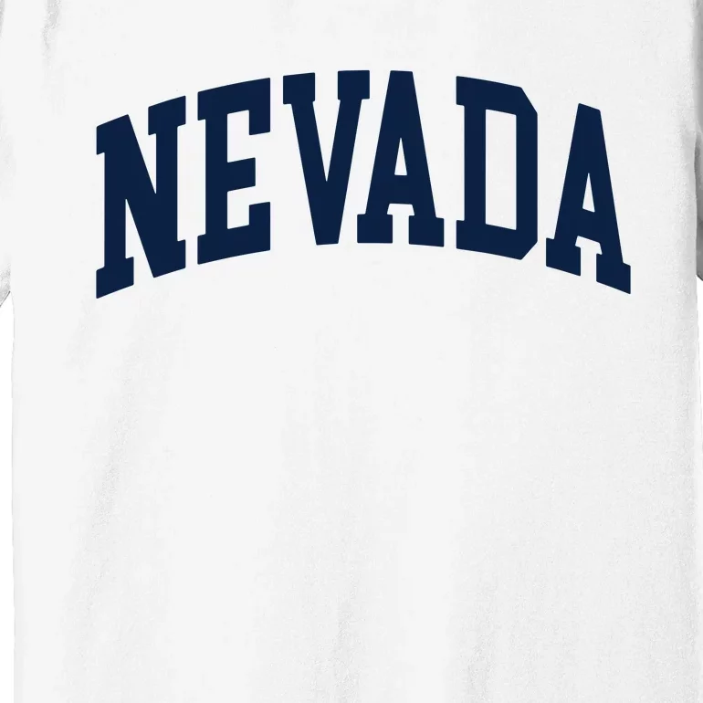 Nevada Usa Varsity Style Blue Text Premium T-Shirt